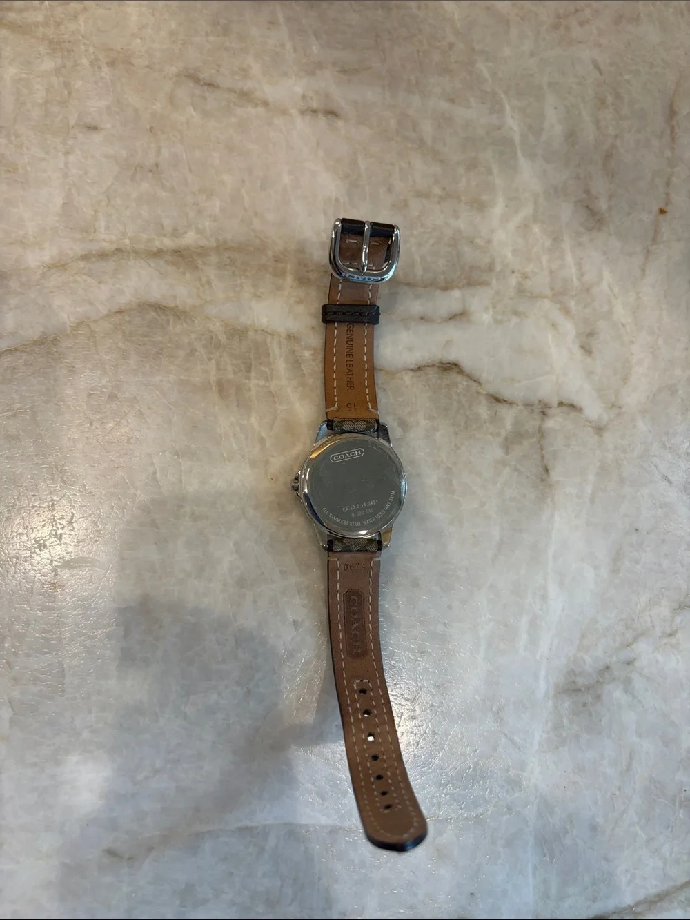 Coach Women’s Brown Signature Canvas Strap Watch